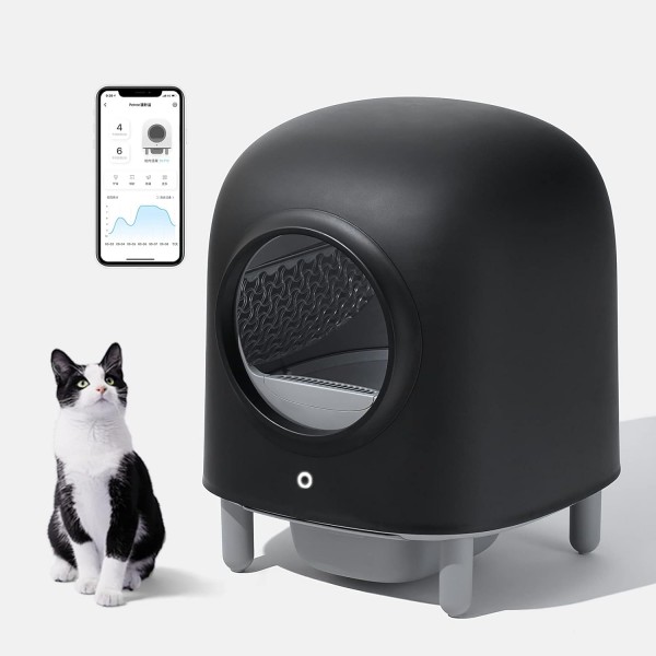 Petree Self-Cleaning Cat Litter Box with Wi-Fi Enabled, App Monitoring, Exceptional Safety – Elevate Your Cat's Hygiene, Automatic Cat Litter Box with