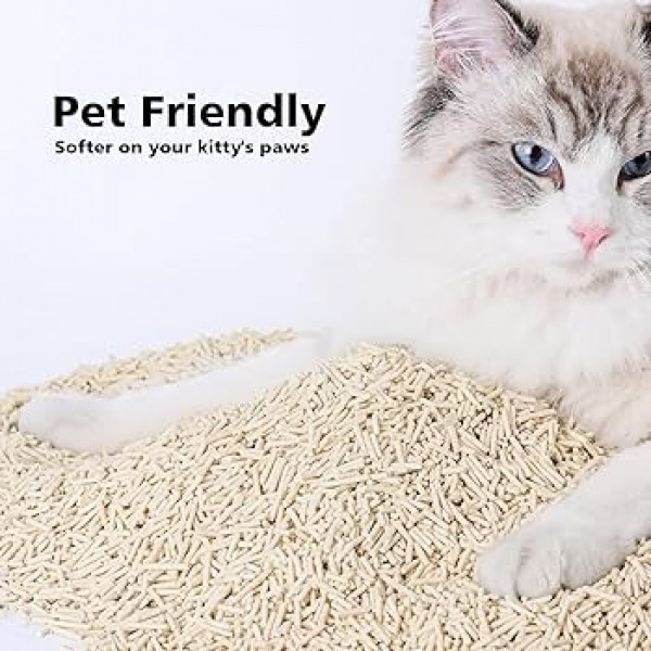 PrimeCat Tofu Clumping Cat Litter, Sweet Milk Scent, 4 Packs x 4.5 kg (18 kg Total)