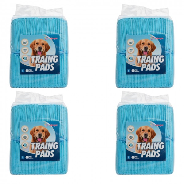 Pet Training Pads Super Absorbent Puppy Pads Anti Slip Toilet Pee Mat, Leak Proof & Quick Dry Pet Pads for Dogs Cats Rabbits Pets (4 Bag X 40 PACK - 60cm X 60cm) Total 160 Pack