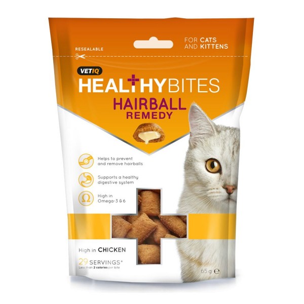 Healthy Bites Hairball Remedy Cat & Kitten Treats 65g