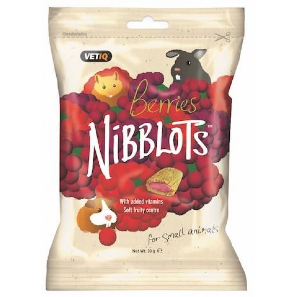 VetiQ Nibblots Berries Small Animal Treats 30g