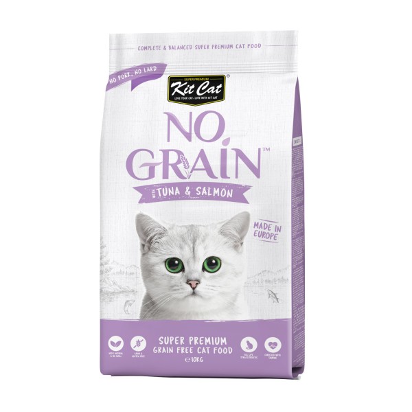 Kit Cat No Grain With Tuna And Salmon - 10 kg For Cat