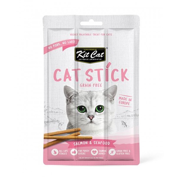 Kit Cat Grain Free Cat Stick Salmon & Seafood ( 15g )