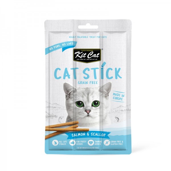 Kit Cat Grain Free Cat Stick Salmon & Scallop ( 15g )