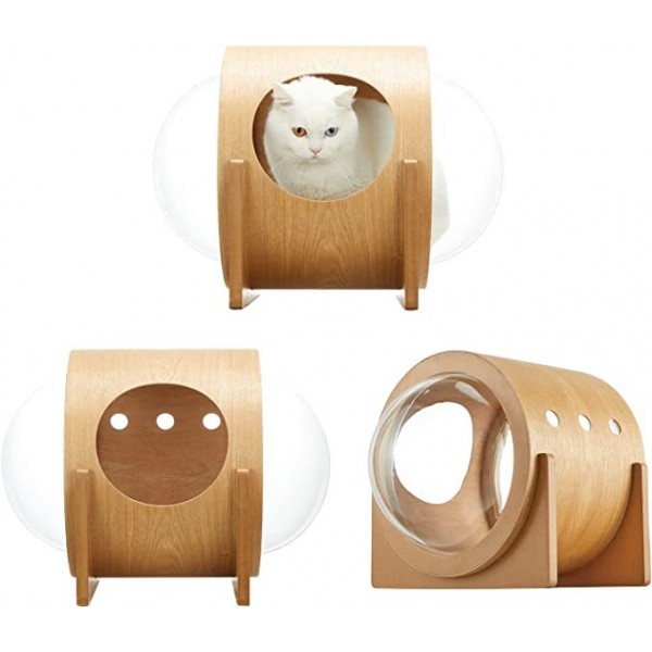 YOLENY Wooden Cat Bed Capsule ( Large )