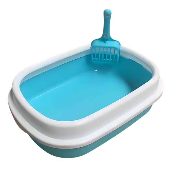 Pado Cat Litter Tray Normal With Scoop 41x31x12cm - Blue