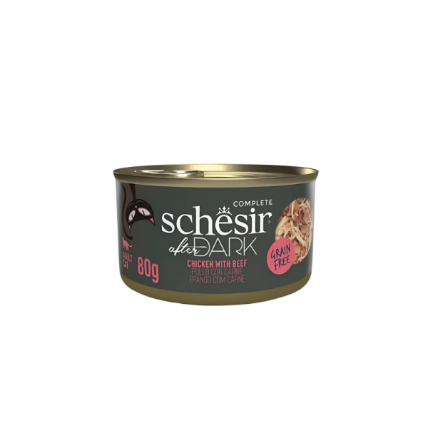 Schesir After Dark Wholefood In Broth For Cat - Chicken With Beef 80g