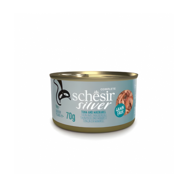 Schesir Silver Senior Cat Wholefood - Tuna And Mackerel ( 70g )