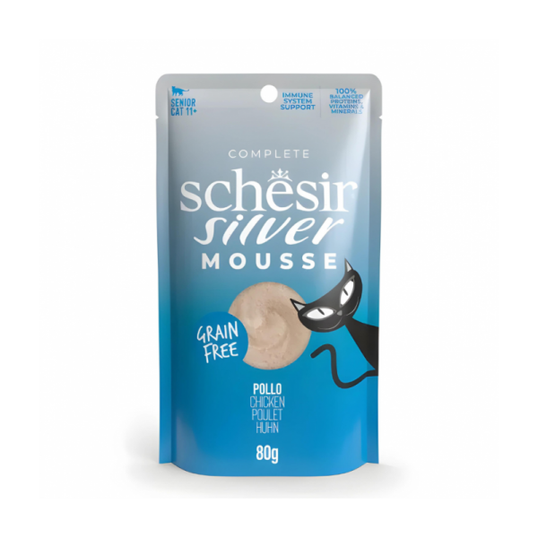 Schesir Silver Mousse Senior Cat - Chicken 80g