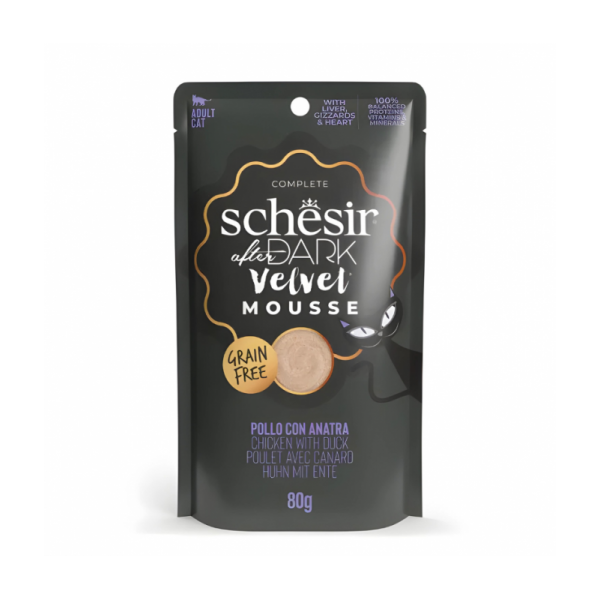 Schesir After Dark Velvet Mousse For Cat - Chicken With Duck 80g