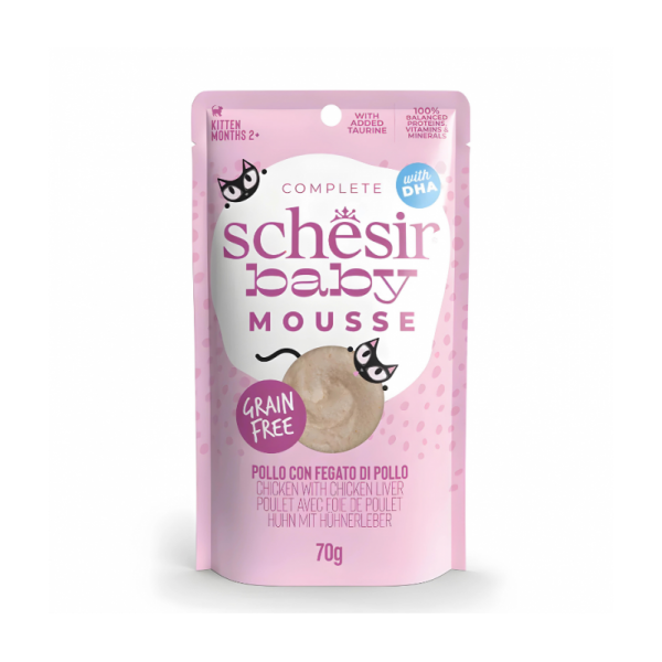 Schesir Baby Mousse Kitten - Chicken With Chicken Liver 70g 