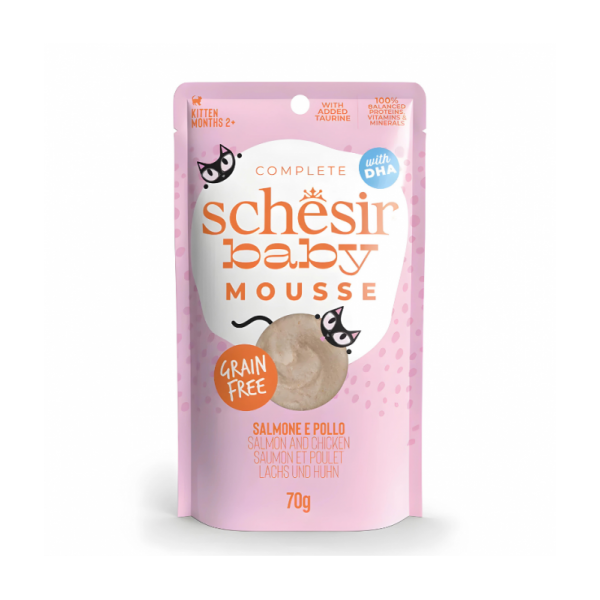  ​ Ingredients Schesir Baby Mousse Kitten - Salmon And Chicken 70g (Min Order- 12 Pouch)