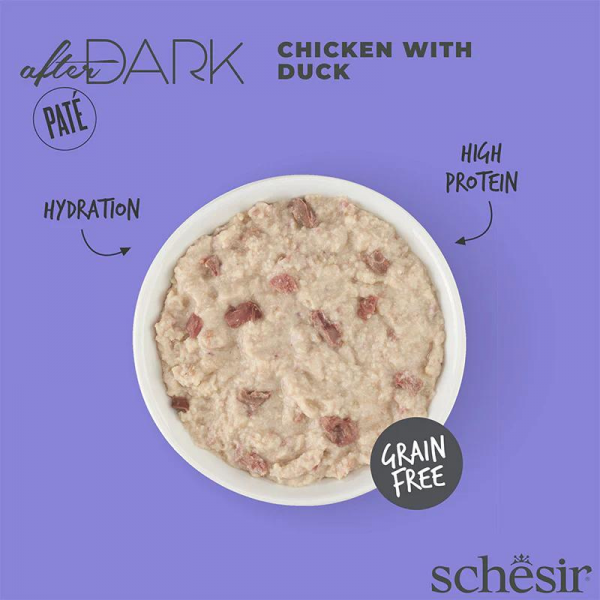 Schesir After Dark Patè For Cat - Chicken With Duck 80g