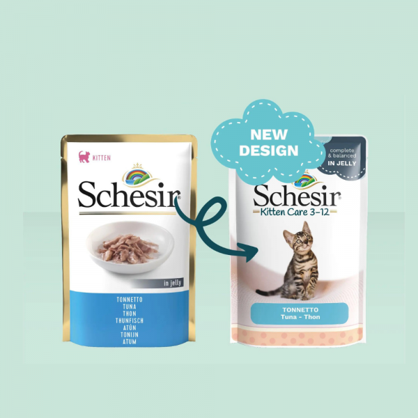 Schesir Cat Pouch Jelly Tuna For Kitten (85gm)