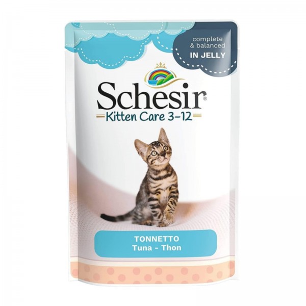 Schesir Cat Pouch Jelly Tuna For Kitten (85gm)