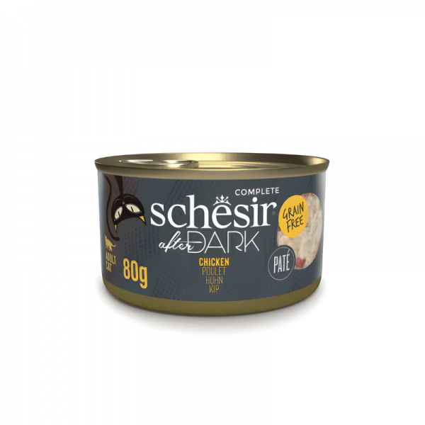 Schesir After Dark In Pate' Variety Pack For Cat 960g (80g x12 Cans) - 4 Flavors ( 3 Cans Each Flavor)