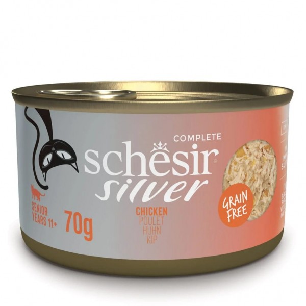 Schesir Silver Senior Cat Wholefood - Chicken (70g X 12) 1BOX