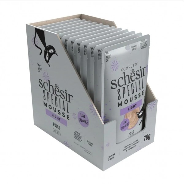 Schesir Special Mousse (Light) For Cat - Chicken (70g X 12) 1BOX