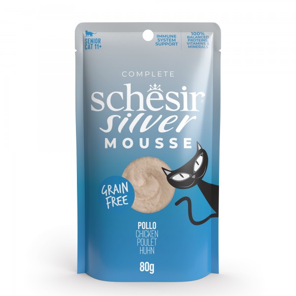 Schesir Silver Mousse Senior Cat - Chicken (80g X 12) 1BOX