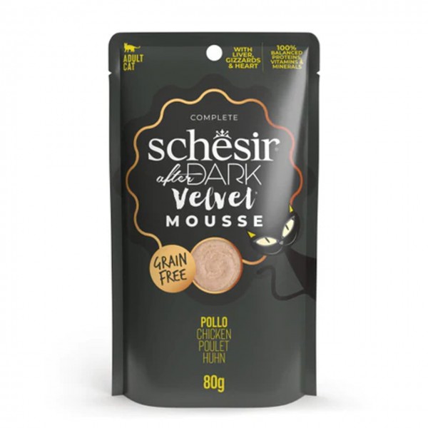 Schesir After Dark Velvet Mousse For Cat - Chicken 80gX12pcs