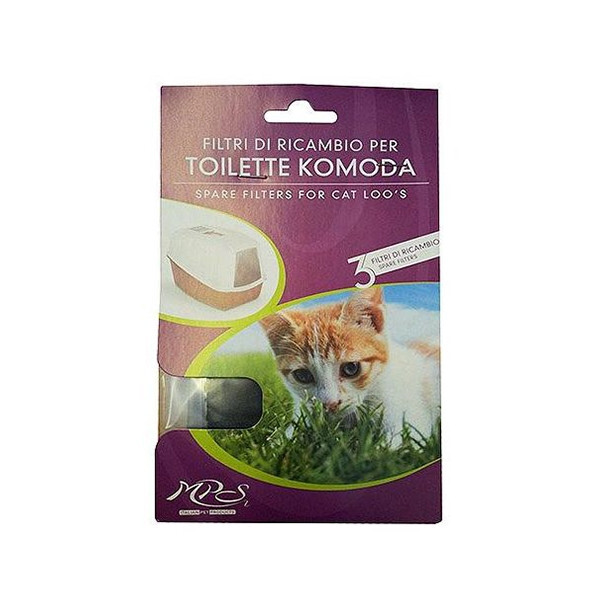 MPS2 SPARE TOILETTE CARBON FILTERS FOR CAT LOO ( 3 NOS )