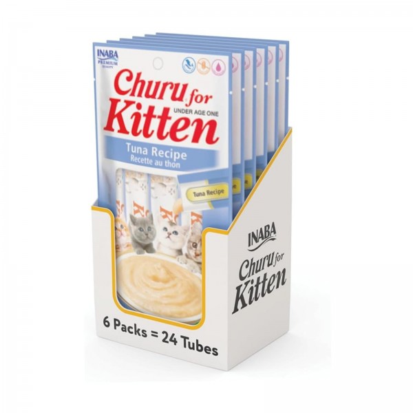 Churu Tuna Recipe For Kitten 4PCS ( 6 bag X 1 box ) For Cat