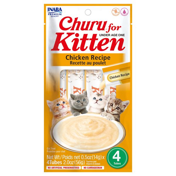 Churu Chicken Recipe for Kitten 4pcs x 14g ( 1 box - 6 bag )