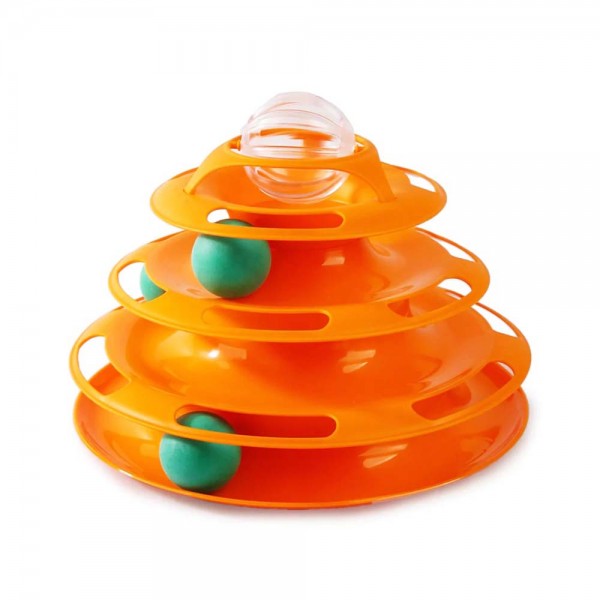 TOWER OF TRACKS CAT TOY ( ROLLING BALL )