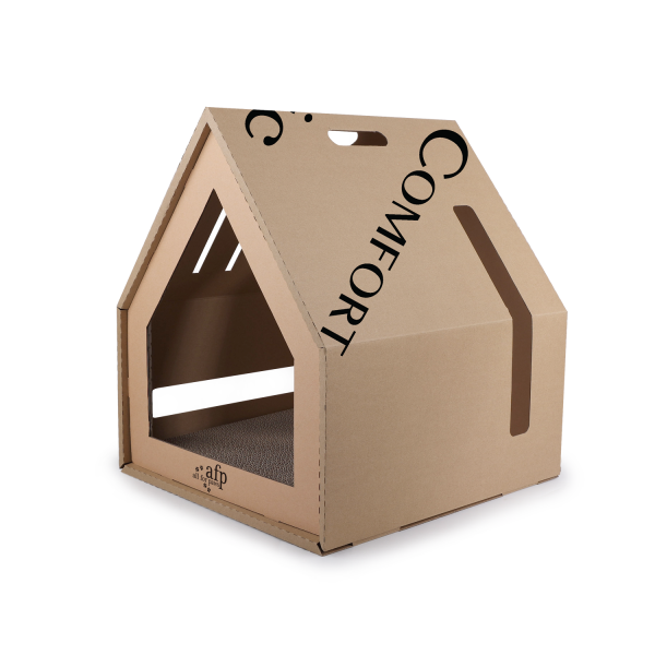 Classic Comfort - Home Sweet Home Cardboard Hideaway Scratcher