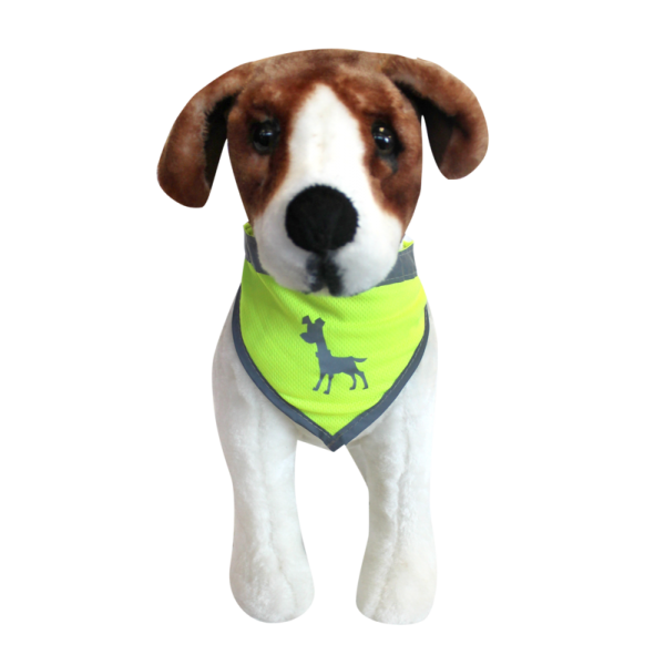 ALCOTT VISIBILITY DOG BANDANA (  MEDIUM - NEON YELLOW )