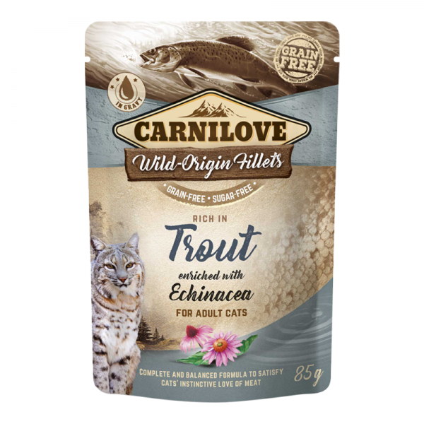 CARNILOVE Trout Enriched With Echinacea For Adult Cats ( 85 G )