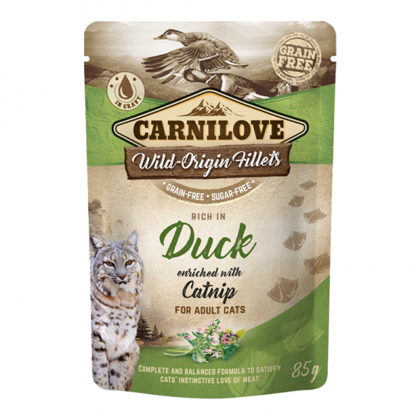 Carnilove Duck Enriched With Catnip For Adult Cats (24x85g)