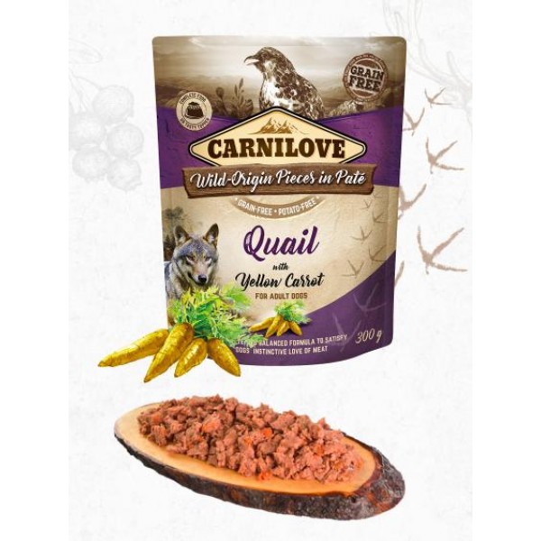 Carnilove Quail With Yellow Carrot For Adult Dogs ( 300g )