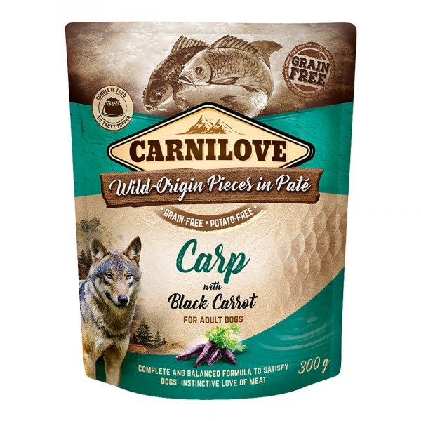 Carnilove Carp With Black Carrot For Adult Dogs (Wet Food Pouches) 300g