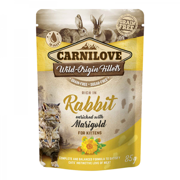 Carnilove Rabbit Enriched With Marigold For Kittens (85g)