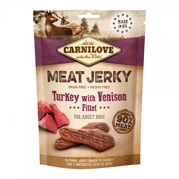 Carnilove Jerky Snack Turkey With Venison Fillet For Dog( 100g )