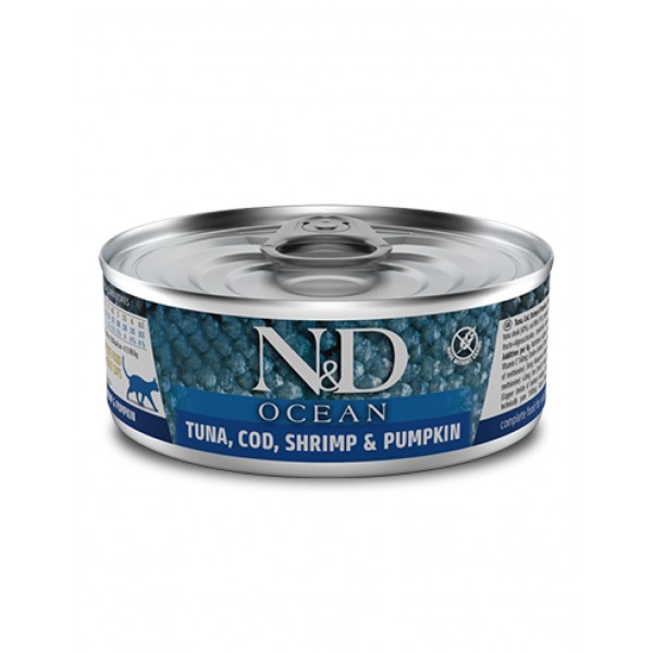 Farmina N&D Wet Ocean Tuna Cod Shrimp & Pumpkin(80g)