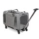 Pet Travel Bag With Portable Trolley And Detachable Universal Wheels