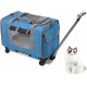 Pet Travel Bag With Portable Trolley And Detachable Universal Wheels ( Blue Color )