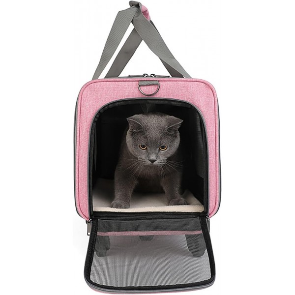 Pet Travel Bag With Portable Trolley And Detachable Universal Wheels