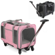 Pet Travel Bag With Portable Trolley And Detachable Universal Wheels