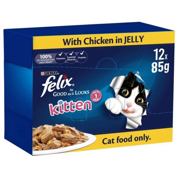 Purina - Felix Chicken In Jelly Kitten Food - 85 g - 12pcs