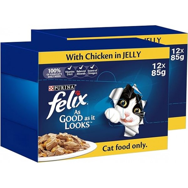 Purina Felix As Good As it Looks Adult Cat With Chicken In Jelly (1x85g)