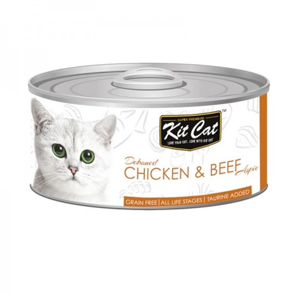 Kit Cat Deboned CHICKEN & BEEF Toppers CAN( 80g )