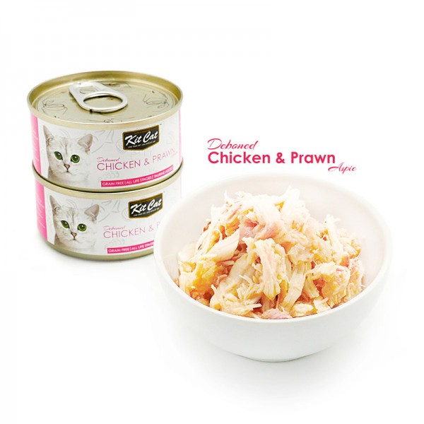 Kit Cat Deboned CHICKEN & PRAWN Toppers CAN( 80g )