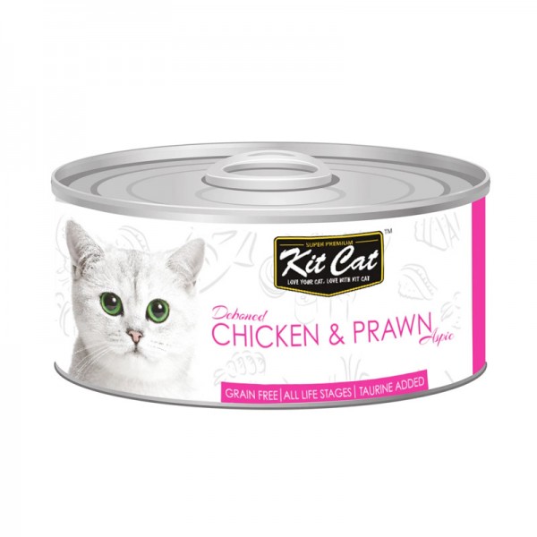 Kit Cat Deboned CHICKEN & PRAWN Toppers CAN( 80g )