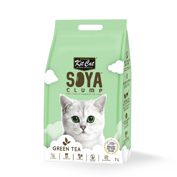 Kit Cat Soya Clump Soybean Litter  Green Tea ( 7L )