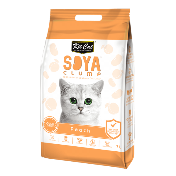 Kit Cat Soya Clump Soybean Litter  Peach ( 7L )