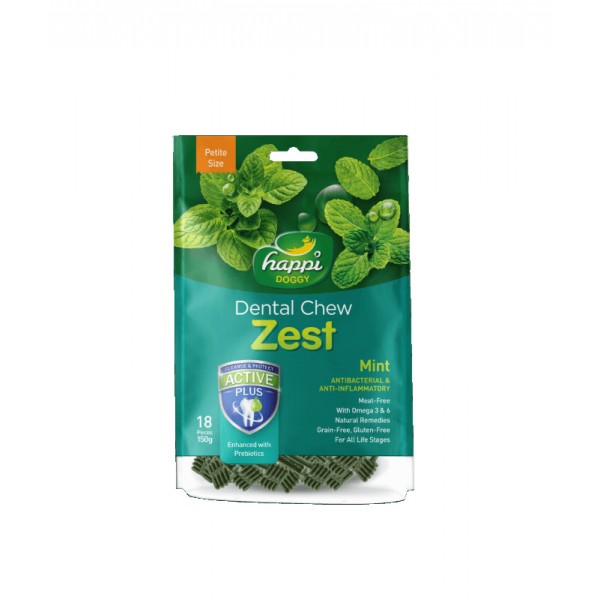 Happi Doggy Dental Chew Zest-Mint-2.5 (150g)