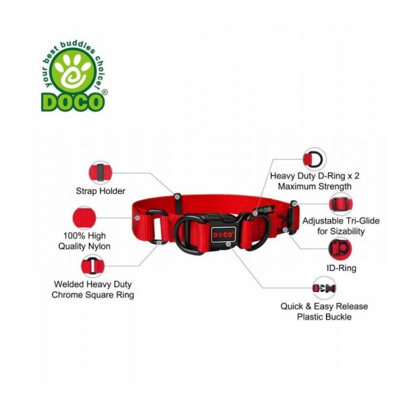 DOCO Double D (DD) - Ring Nylon Collar for dog (DCS005)